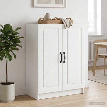 vidaXL Dressoir Wit 66 x 34,5 x 87 cm Bewerkt hout, Huis en Inrichting, Verzenden, Nieuw, Overige houtsoorten, Minder dan 50 cm