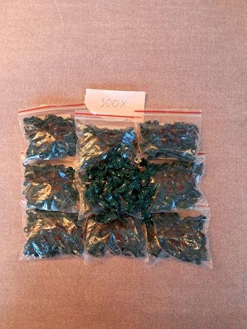 Lego Onderdelen - LEGO - 500x Plant Plate Round 1 x 1 with, Nieuw