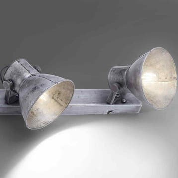 Paul Neuhaus Samia plafondlamp 2-lichts E27 industrieel m..., Ophalen of Verzenden, Nieuw