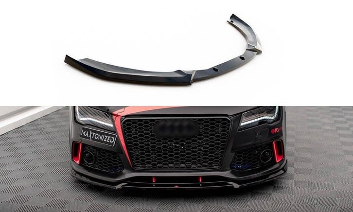 Front Splitter voor Audi A7 4G met RS7 Look Voorbumper, Auto diversen, Tuning en Styling, Ophalen of Verzenden