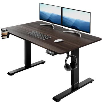 Zit sta bureau Bruin 110x60x73-118cm (Kantoor inrichting), Verzenden, Nieuw in verpakking