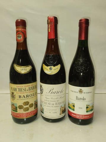 1980 Ris. & 1970, 1989 Marchesi di Barolo - Barolo - 3, Nieuw