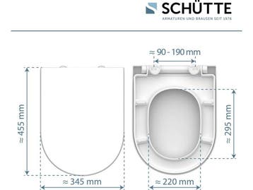 SCHÜTTE WC-Bril 82910 D-SHAPE WHITE - Duroplast - D-vorm -, Verzenden, Nieuw