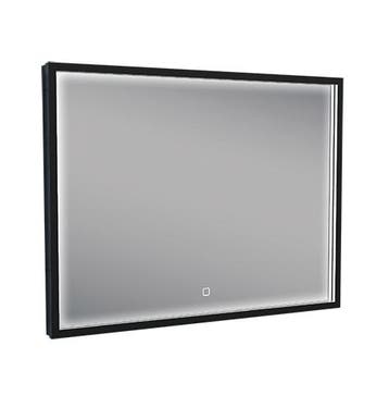 Rechthoekige condensvrije LED-spiegel 800x600 matzwart, Verzenden, Nieuw
