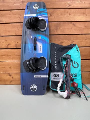 TOPDEAL: Eleveight kiteset: XS 8m + Atmos 2025 + CS vary bar, Watersport en Boten, Kitesurf-set, Twintip, 8 m², Ophalen of Verzenden