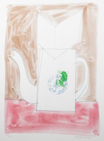 Klaas Gubbels (1934), Gestileerde theepot op tafel (1988)