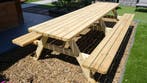 AANBIEDING! Picknicktafel van 300cm geïmpregneerd voor €199!, Nieuw, Ophalen of Verzenden, Inklapbaar, Rechthoekig