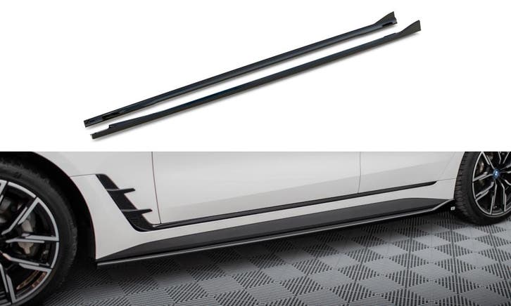 Zijskirts V.1 BMW i4 G26 M Pakket Maxton Glans Zwart, Auto-onderdelen, Carrosserie en Plaatwerk, Ophalen of Verzenden