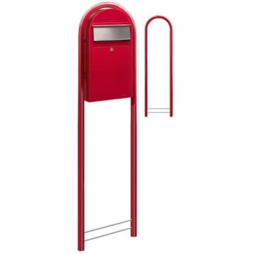 Bobi Grande S (slim) wandbrievenbus staal - helderrood, Verzenden, Nieuw