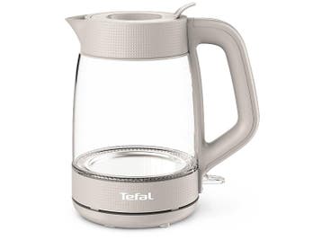 Tefal -  e0 Morning Glass 1.7l Waterkoker Transparant, 1 tot 2 liter, Verzenden, Nieuw