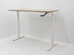 Zit sta bureau - 160x80cm - wit - halifax eiken -, Ophalen of Verzenden, Nieuw