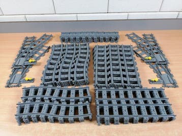 Lego - geen serie - Trein rails - 124 stuks - 2000-2010, Kinderen en Baby's, Speelgoed | Duplo en Lego, Nieuw