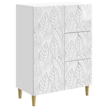 vidaXL Dressoir Hoogglans Wit 66 x 34,5 x 90 cm Bewerkt hout, Huis en Inrichting, Kasten | Dressoirs, Verzenden, Nieuw, Overige houtsoorten