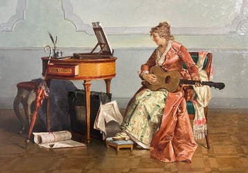 Franse school (XIX) - La musicista
