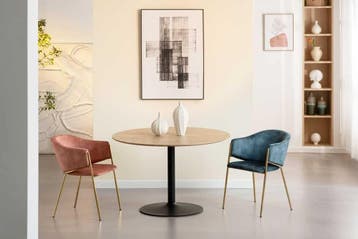 Design Stoel NOBLESSE rosé fluweel goud verchroomd metalen, Ophalen of Verzenden, Nieuw