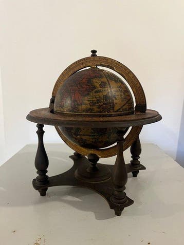 Tropico - Ijsemmer - Hout, Metaal - Tropico Wereldkaart