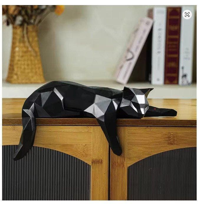 Atelier Verdan - sculptuur, Lazy Cat - 15 cm - Hars - 2026, Antiek en Kunst, Curiosa en Brocante