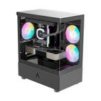SPIRE U20M BLACK PC behuizing Gamer case Tempered glass RGB, Verzenden, Nieuw