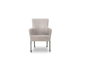 Eetkamerstoel Suske - eetkamerstoelen - Beige, Nieuw, Leer