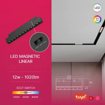 48V Magnetische Lineaire LED Bar - Brinton Magni Smart -, Ophalen of Verzenden, Nieuw, Overige fittingen, Plafondspot of Wandspot
