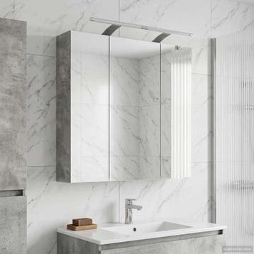 vidaXL Badkamer spiegelkast Beton Grijs 70 x 14,5 x 70 cm, Verzenden, Nieuw
