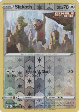 slakoth 129/203 reverse holo evolving skies, Ophalen of Verzenden, Nieuw, Losse kaart, Foil