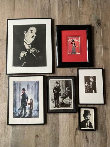 Charlie Chaplin - 6 x Charlie Chaplin , gesigneerd Roger, Nieuw