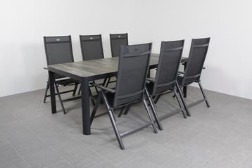 VDG Hartman Napoli/Queens 220 cm. tuinset - 7-delig, Verzenden, Nieuw, Overige materialen, Tuinset
