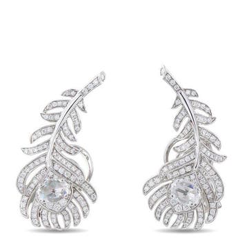 Boucheron - Oorbellen - 18 karaat BOUCHERON Plume de Paon, Sieraden, Tassen en Uiterlijk, Oorbellen, Nieuw
