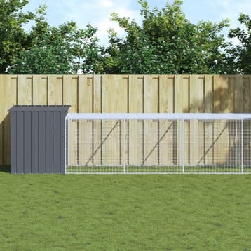 vidaXL Kippenhok met ren 110x813x110 cm gegalvaniseerd staal, Verzenden, Nieuw