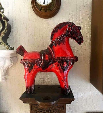Bitossi - Aldo Londi - sculptuur, Roman Horse - 31 cm -