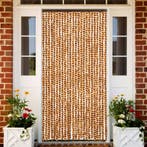 vidaXL Vliegengordijn 100x230 cm chenille okerkleurig en wit, Huis en Inrichting, Verzenden, Nieuw