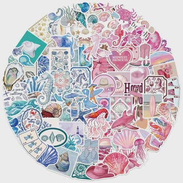 10/30/50/100 Stuks Leuke INS Stijl Cartoon Blauw Roze Kust E, Dieren en Toebehoren