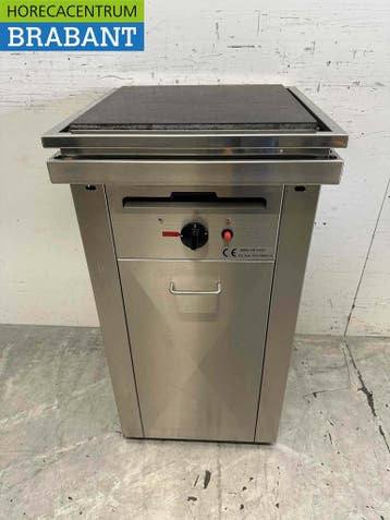 RVS Ivas Steengrill 47,5 x 47,5 cm Propaan Horeca, Ophalen of Verzenden, Gebruikt
