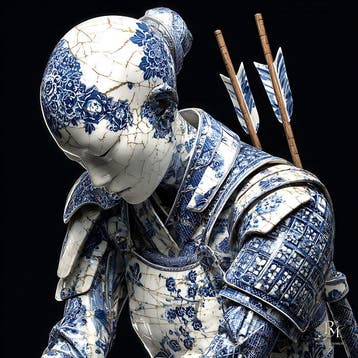 NYX - The Fallen Guardian of Blue Porcelain, Antiek en Kunst