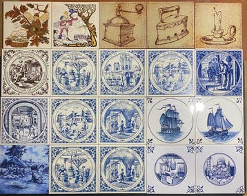 Vintage Tegel (20) - ambachten, beroepen, schepen,