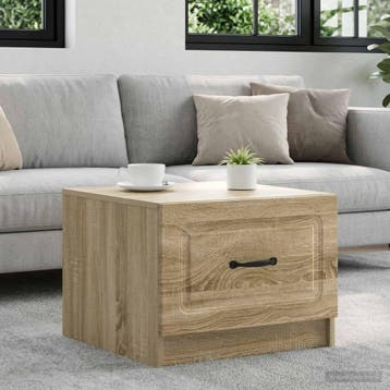 vidaXL Salontafel met lade Sonoma Eiken 49 x 50 x 37 cm, Verzenden, Nieuw, Overige houtsoorten, 50 tot 100 cm