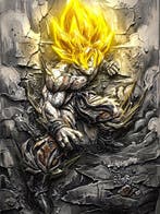 Makayhos - [Canvas XL] Golden Rage – Broken Ascension, Nieuw
