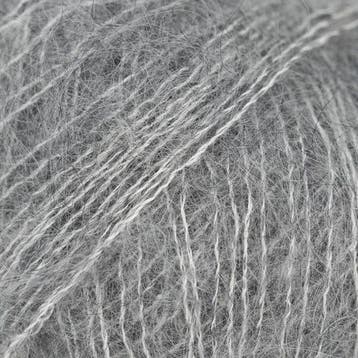 DROPS Kid-Silk Uni Colour - 75 Staalgrijs - Mohair Garen, Ophalen of Verzenden, Nieuw