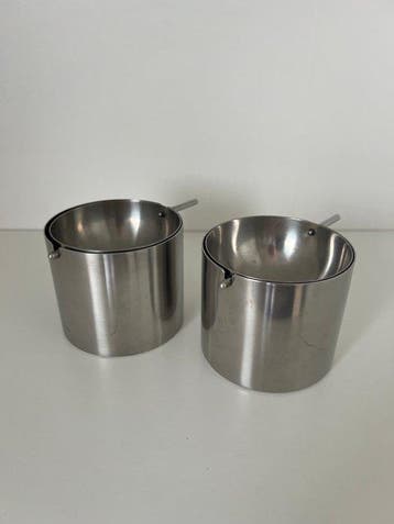 Stelton - Arne Jacobsen - Asbak (2) - Staal - Cylinda-Line