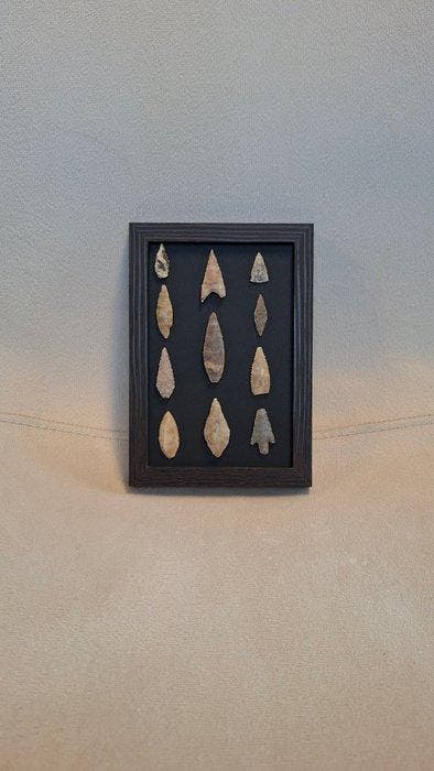 Afrika Steen archeologisch-neolithische pijlpuntkop van, Verzamelen, Mineralen en Fossielen