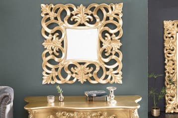 Elegante wandspiegel VENICE 75x75cm goud antieke barokstijl, Ophalen of Verzenden, Nieuw