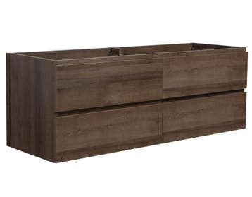 Wastafelkast Angela 140 x 48 cm Bruin Eiken Wastafelmeubel, Verzenden, Nieuw, Wastafelkast