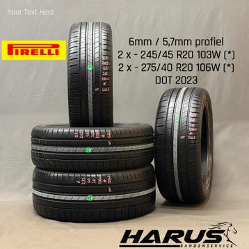 245/45/20 275/40/20 Pirelli zomerbanden 6/5,7mm profiel 4X, Auto-onderdelen, Ophalen of Verzenden, Band(en), Personenwagen, 20 inch