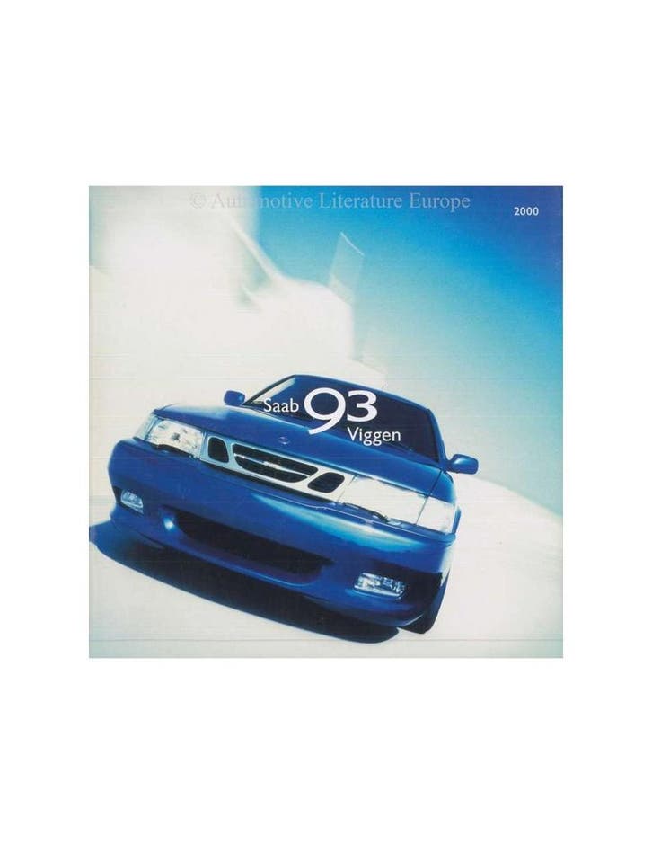 2000 SAAB 9-3 VIGGEN BROCHURE ENGELS, Boeken, Auto's | Folders en Tijdschriften