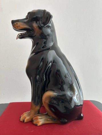 sculptuur, Rottweiler - 57 cm - Keramiek, Antiek en Kunst