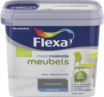Flexa Mooi Makkelijk Meubels - Zijdeglans Mooi Donkergrijs, Verzenden, Nieuw, Verf, Grijs