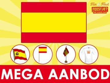 Spaanse vlaggen - Mega aanbod spaanse vlaggen, Diversen, Ophalen of Verzenden, Nieuw