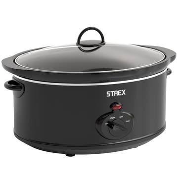 Strex Slowcooker 6.5L - Warmhoudfunctie - Zwart, Verzenden, Nieuw