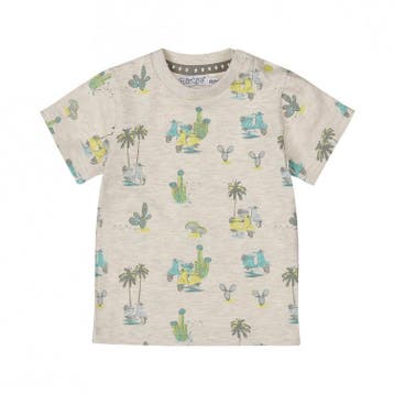 Dirkje jongens T-shirt off white gemêleerd scooter - 86, Ophalen of Verzenden, Nieuw